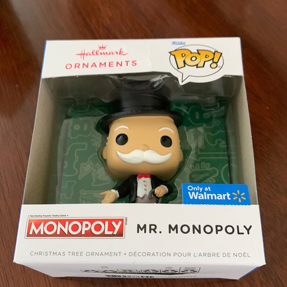 Funko Pop Mr Monopoly Man Christmas Tree Ornament Hallmark Hasbro Funkopop New